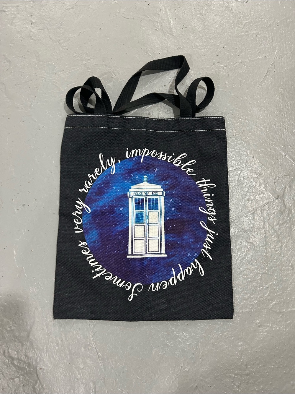 Black Galaxy TARDIS Tote Bag - Dr. Who